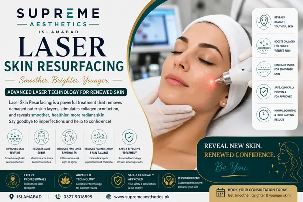 Laser Skin Resurfacing Islamabad treatment at Supreme Aesthetics Islamabad