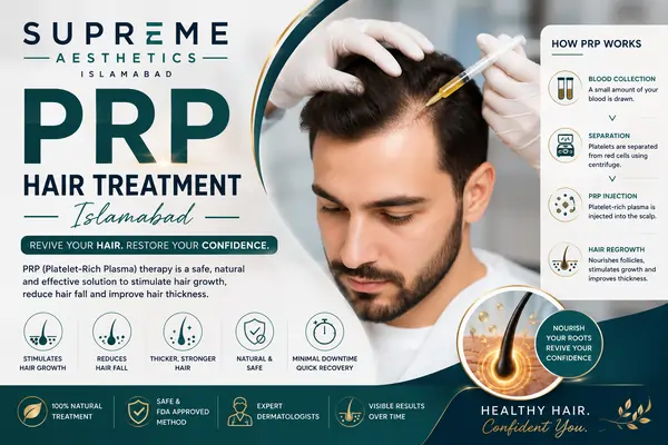 PRP Hair Treatment Islamabad treatment at Supreme Aesthetics Islamabad